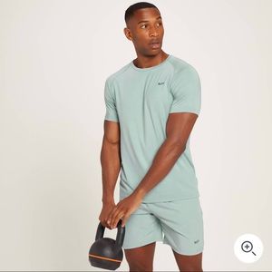 MyProtein Men's Linear Mark Graphic Training Short Sleeve T-Shirt - Ice Blue